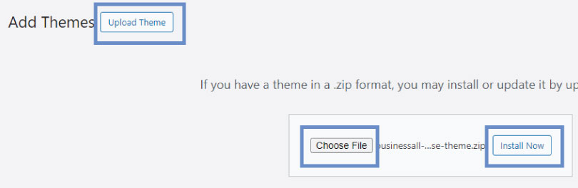 wp upload theme